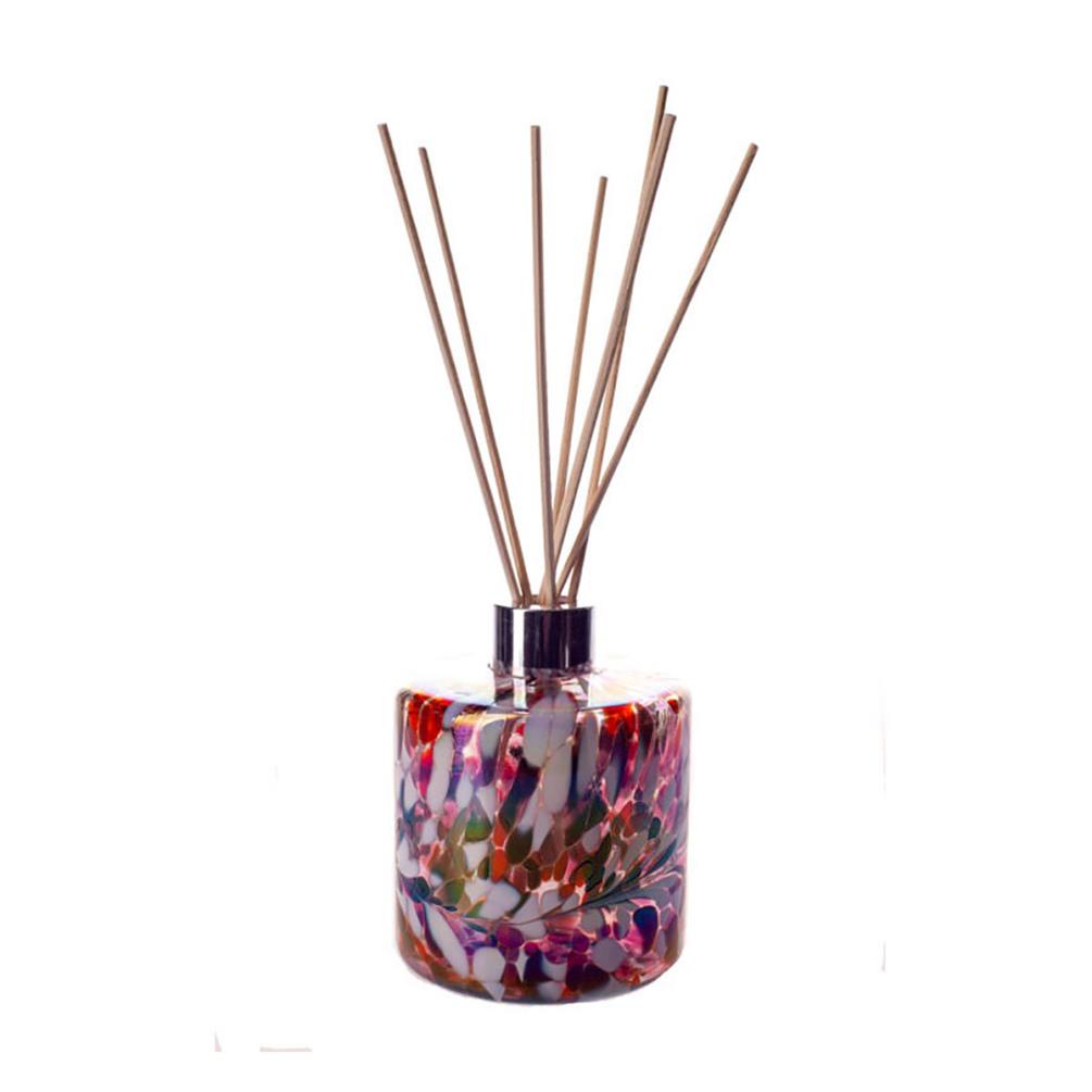 Amelia Art Glass Red, Black & White Iridescence Cylinder Reed Diffuser £14.84
